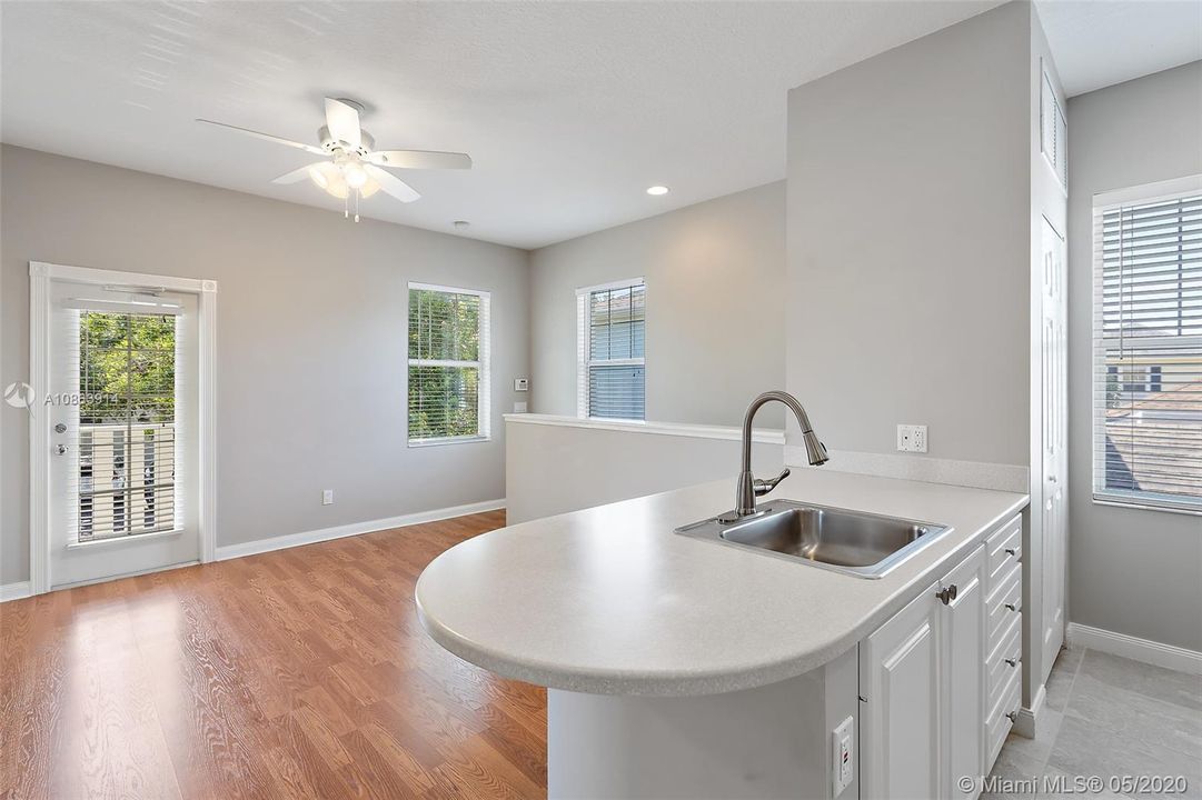 Granny Flat Kitchen overlooking Living Space