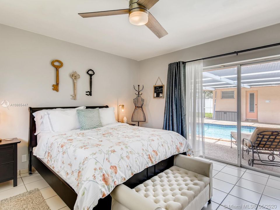 Master bedroom with walk in closet