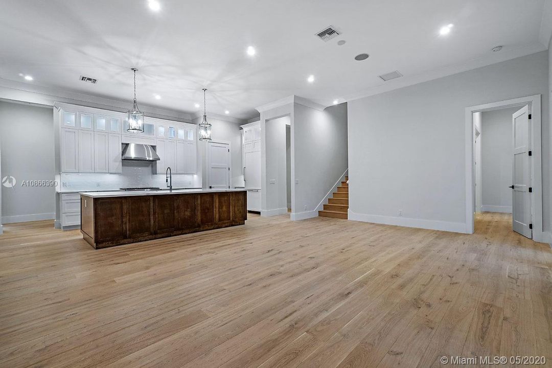 Great room view towards kitchen - great space!