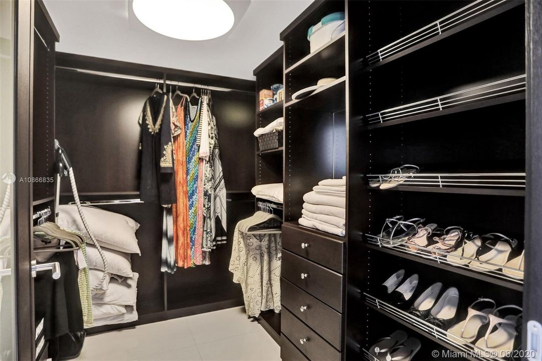 Master bedroom walk in closet.