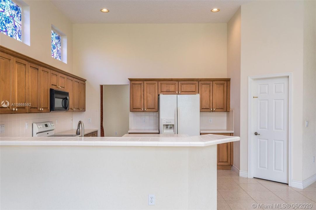 Kitchen view from family room