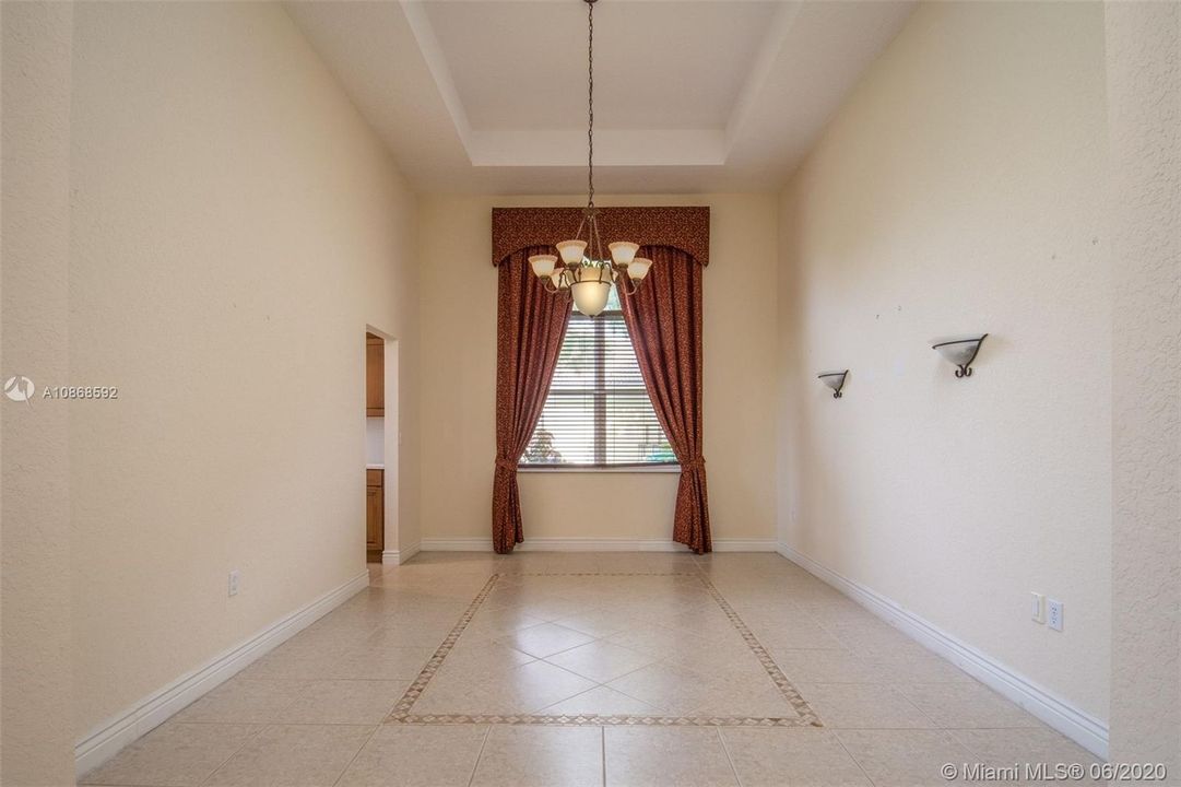 Oversized formal dining room