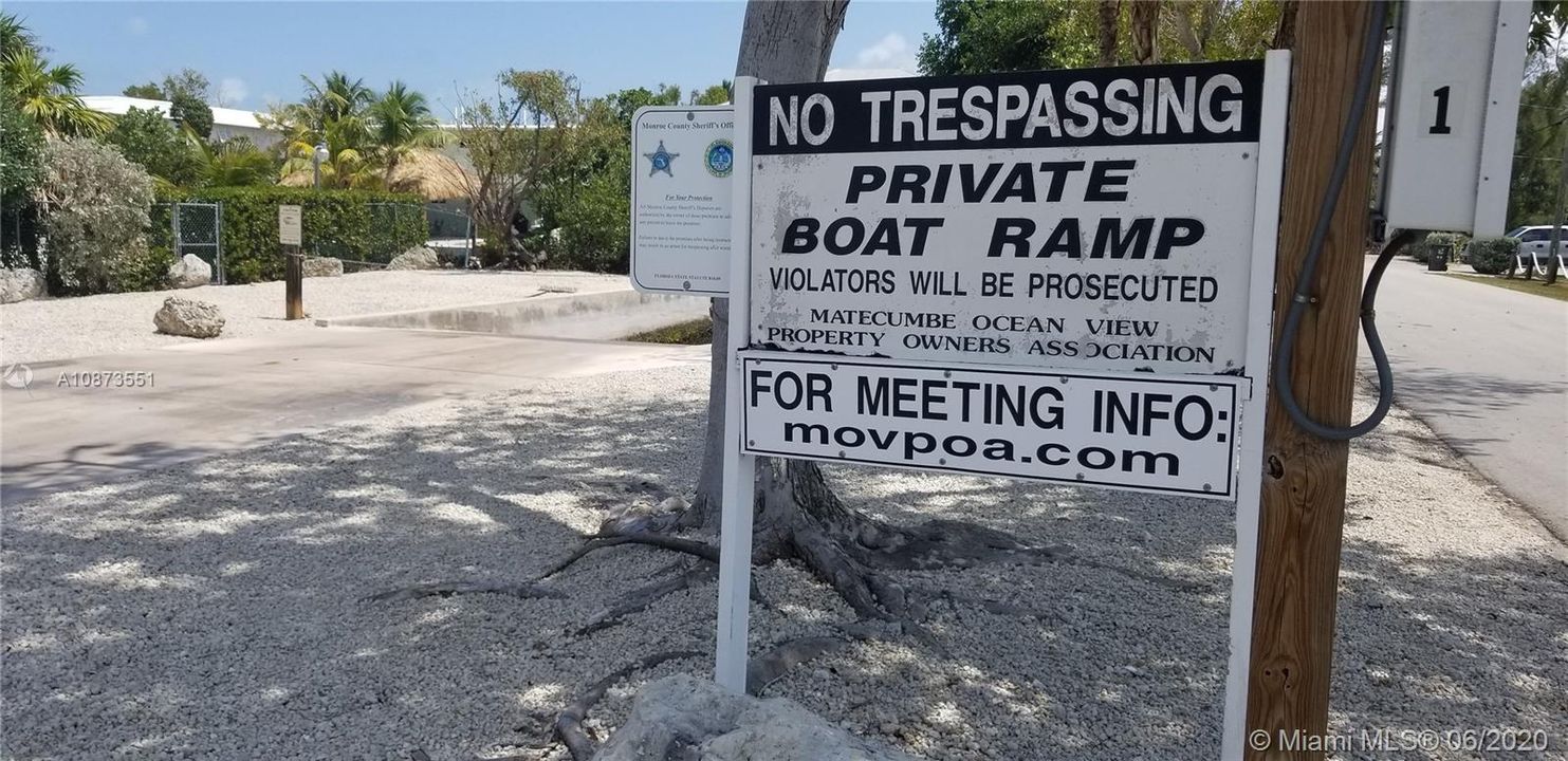Private Neighborhood Boat Ramp