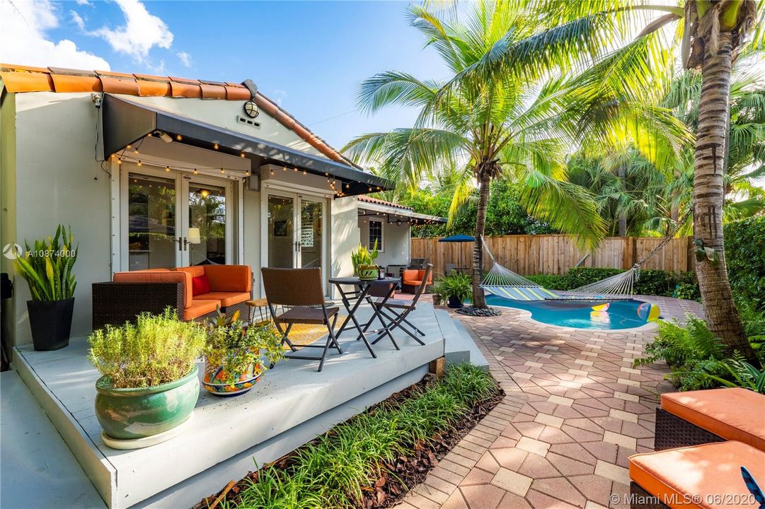 Back yard and entertaining area