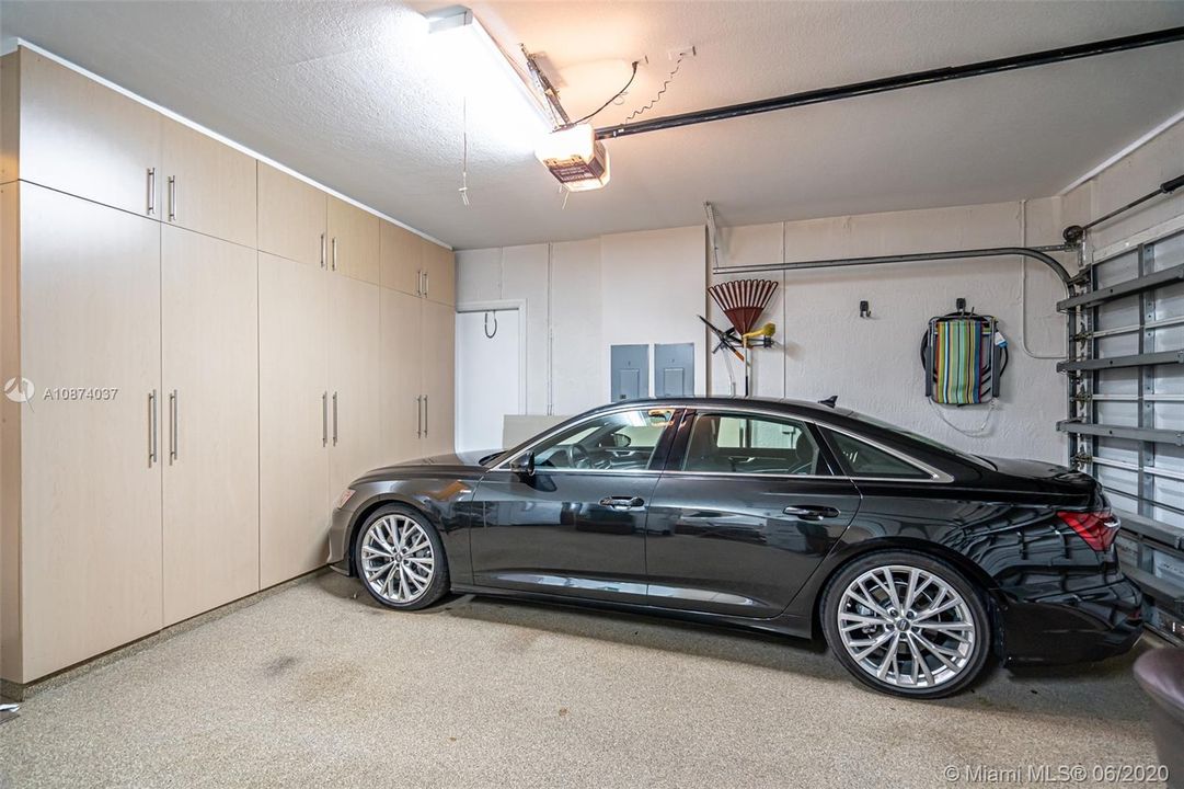 Garage with built in storage