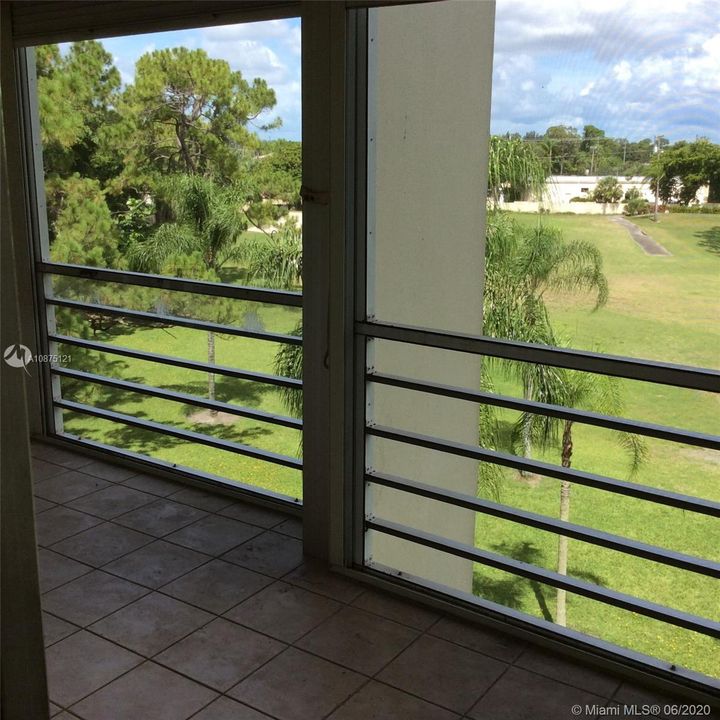 View off terrace from living room