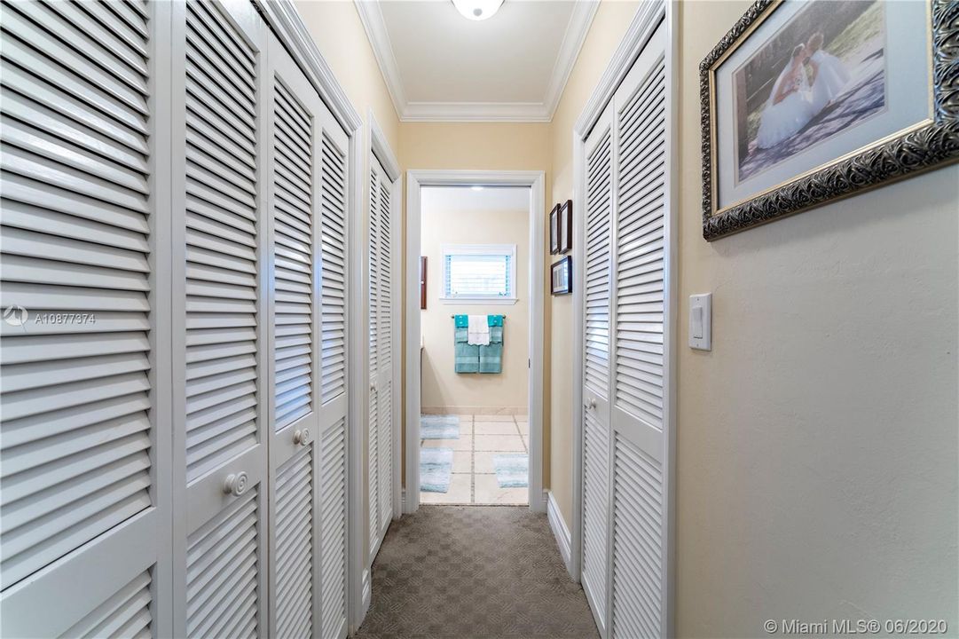Master bedroom closets