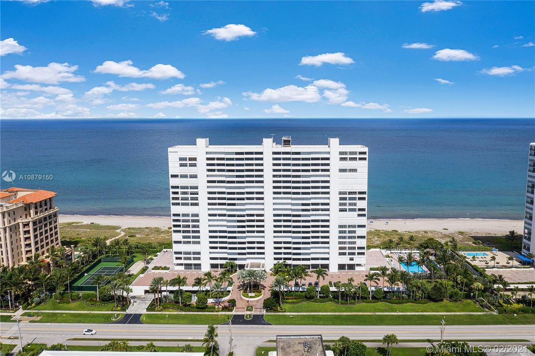 Another view of front of building (facing east with Ocean in background)