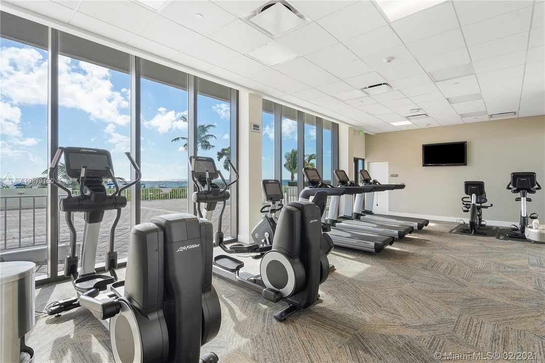 Closer look at some of the equipment in exercise / fitness center