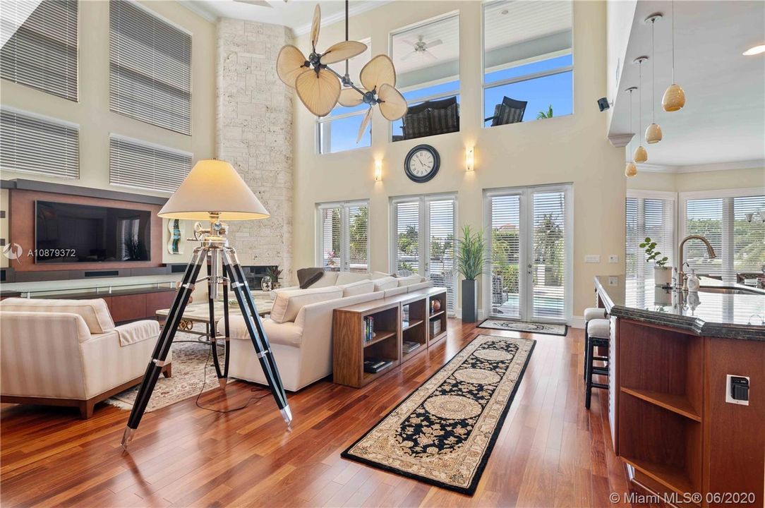 20 Foot high Fireplace in The Living Room