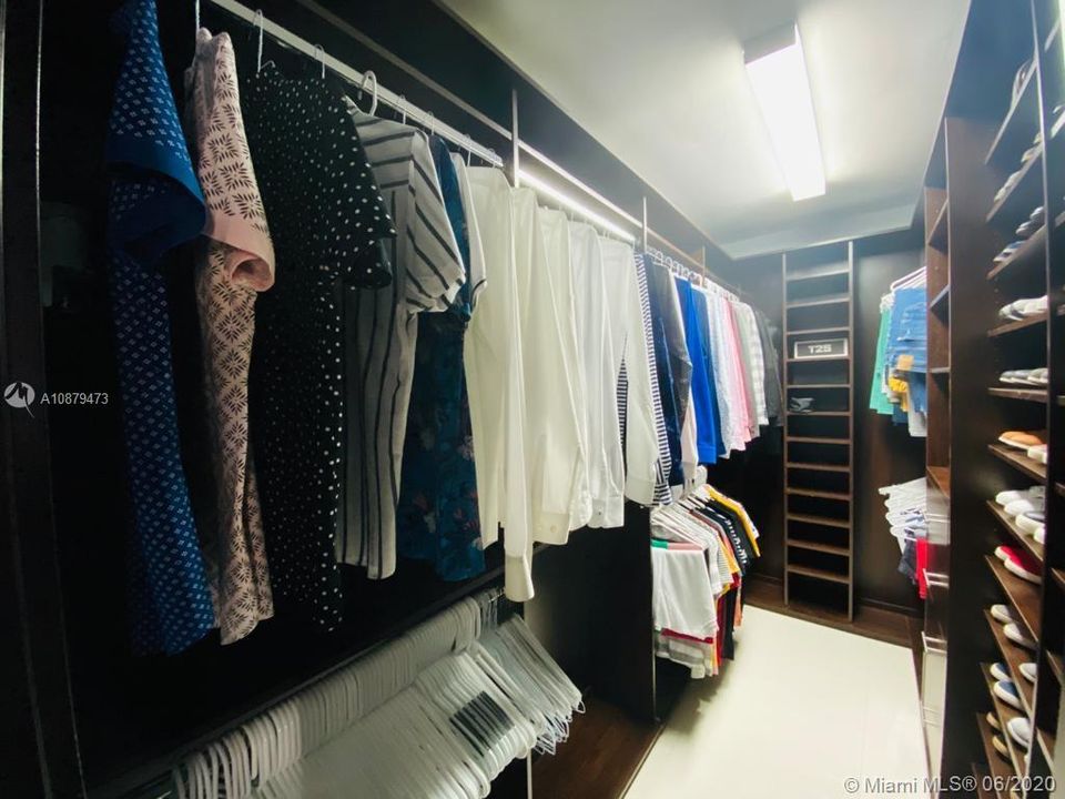 Master bedroom built-in walking-in closet