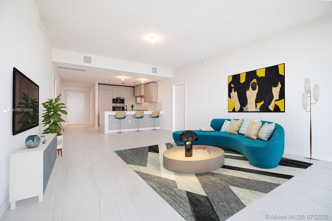 Living Room/Digital Staging
