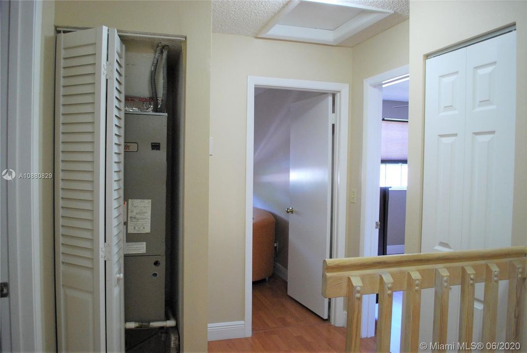 Upstairs Landing w/Separate Linen Closet and A/C