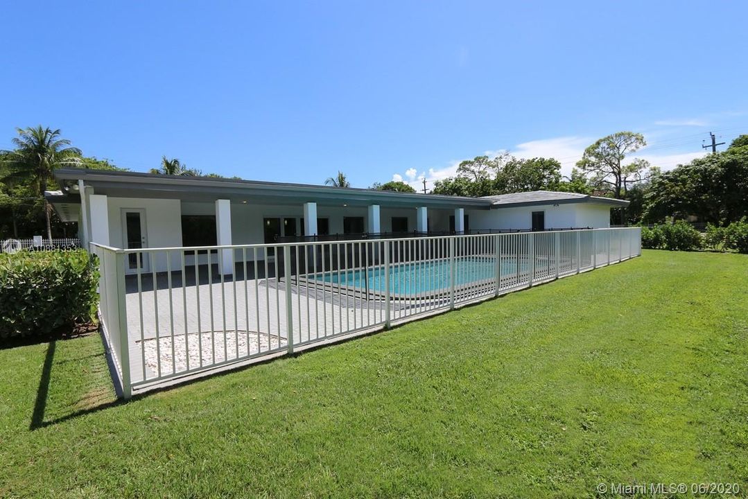 Back side of the house and the pool area