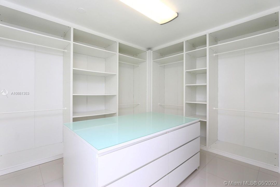 Huge walk-in master closet