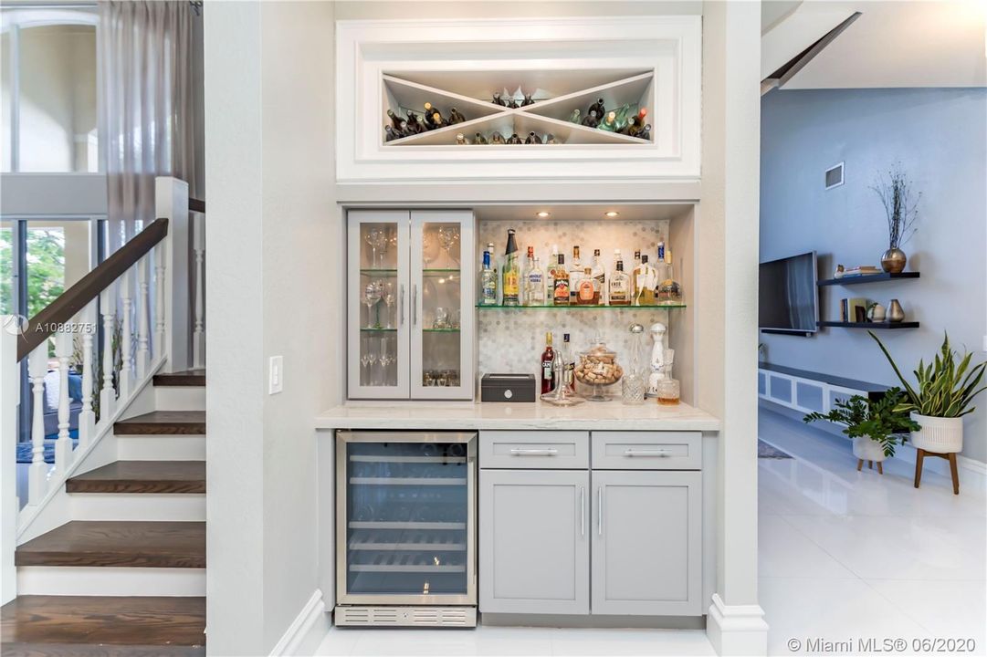 Bar off of dining room