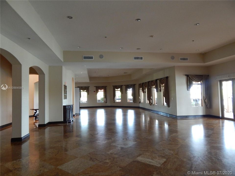 Cutler Cay ballroom that is used for family events, birthdays, bridal showers, Happy Hours.