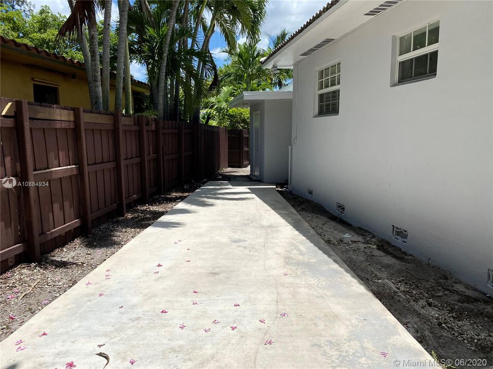 Side Yard with cement slab for boat/RV