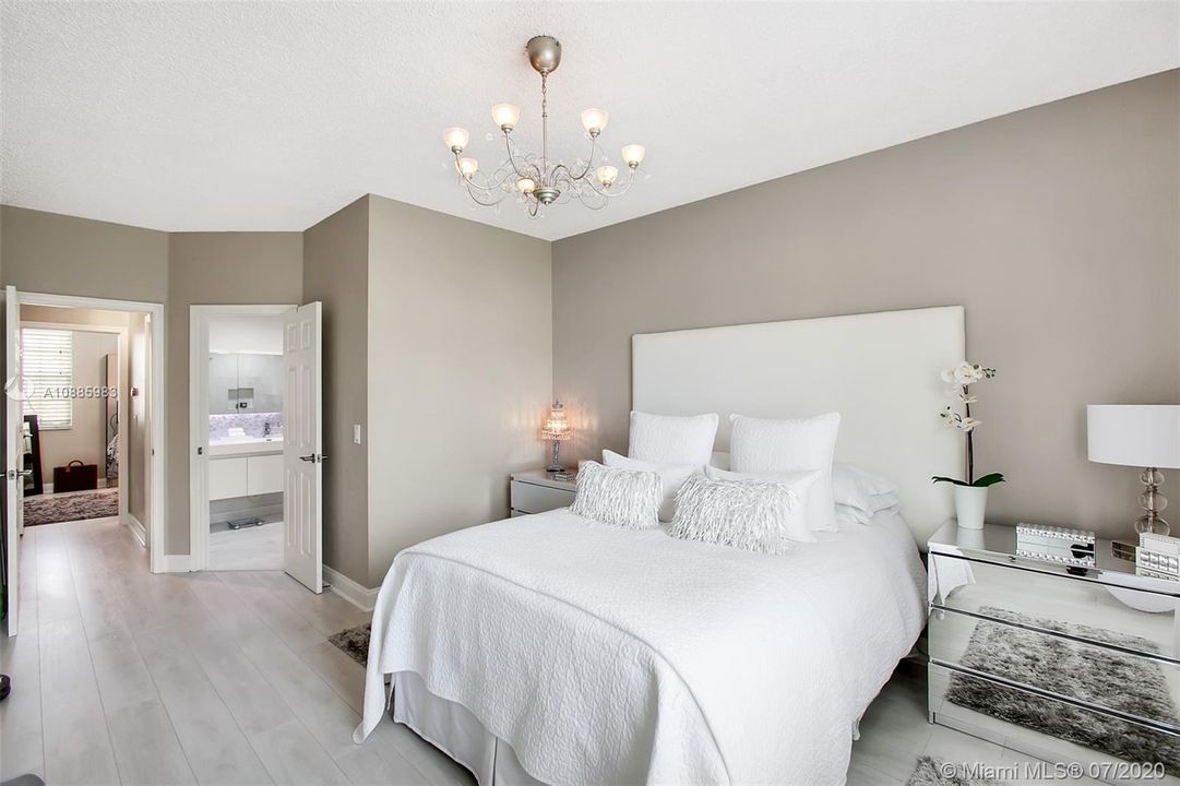 master bedroom looking toward entrance to room and bath