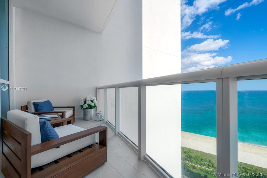 Private terrace off of living room