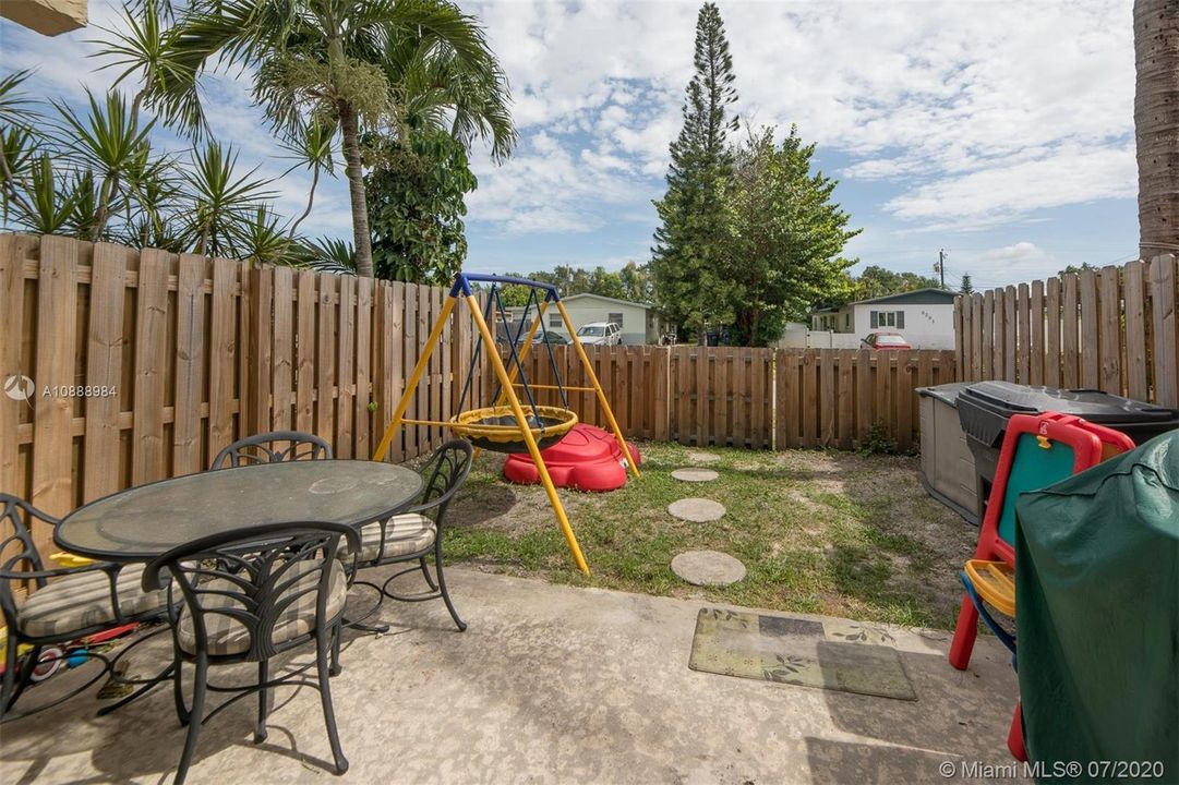 Private Fenced Backyard.
