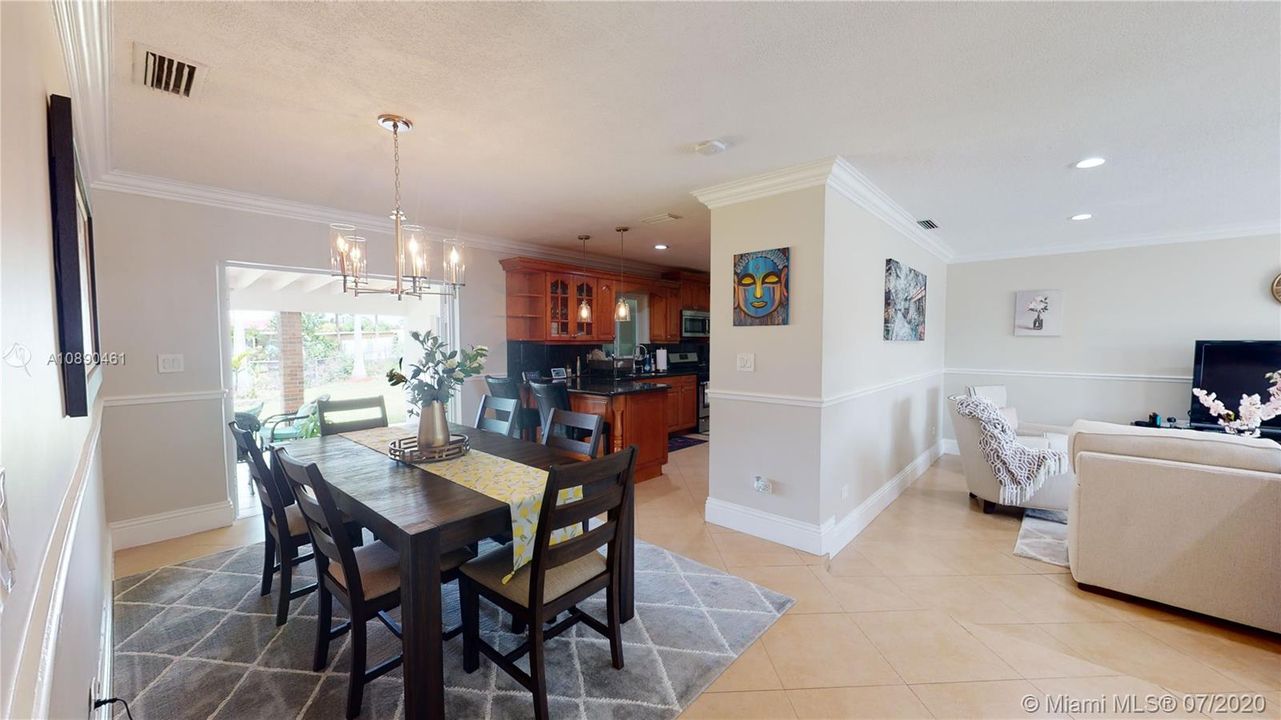 Dining Room and View of Kitchen