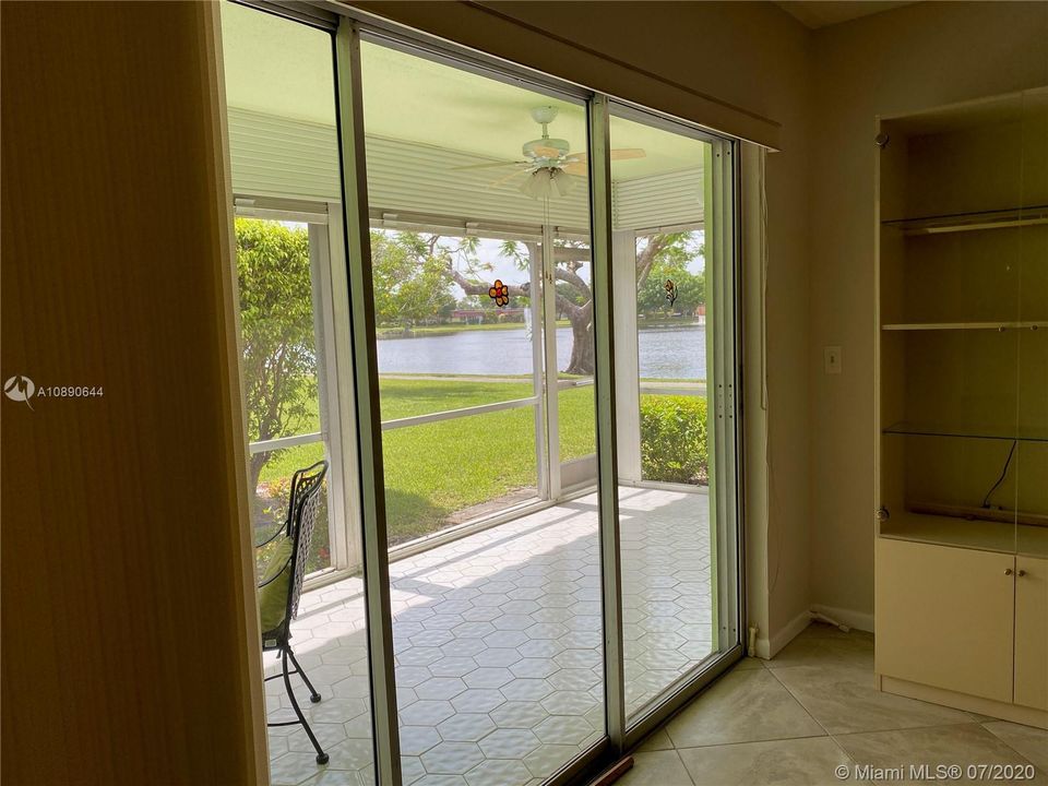 VIEW OF LAKE FROM LIVING ROOM