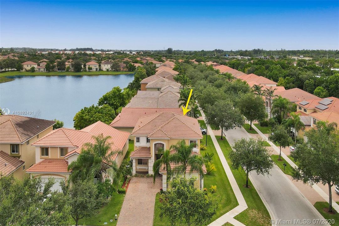 Arial view of home.