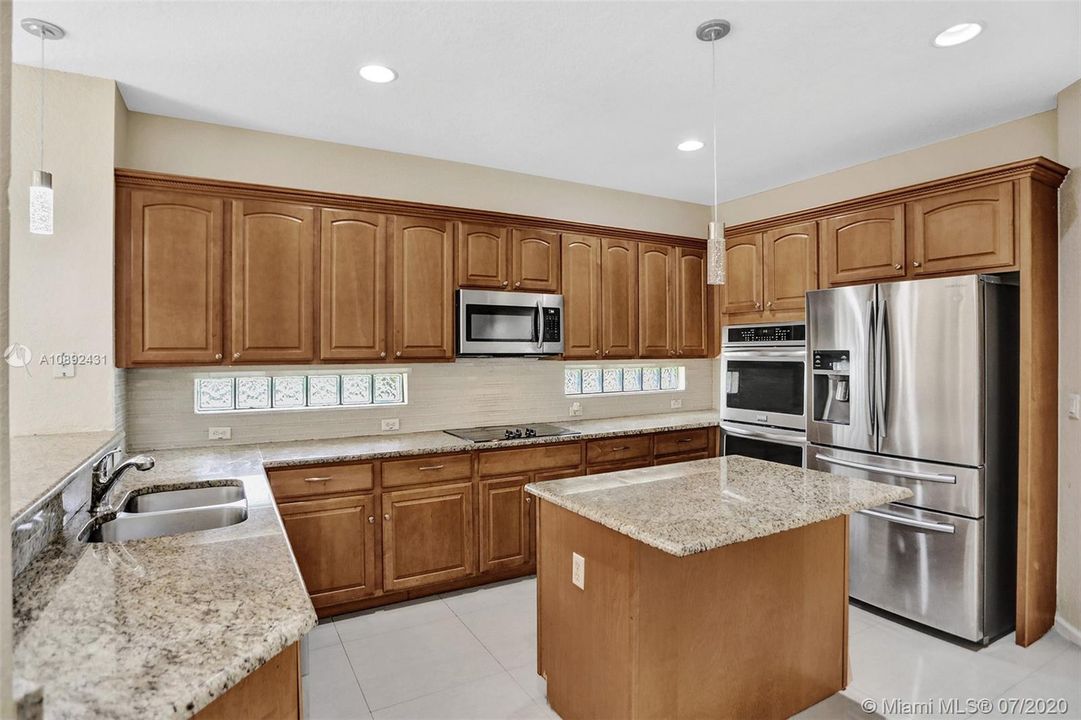 Gourmet kitchen.