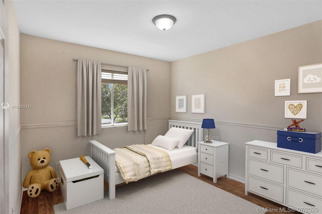 Second bedroom - virtually staged.