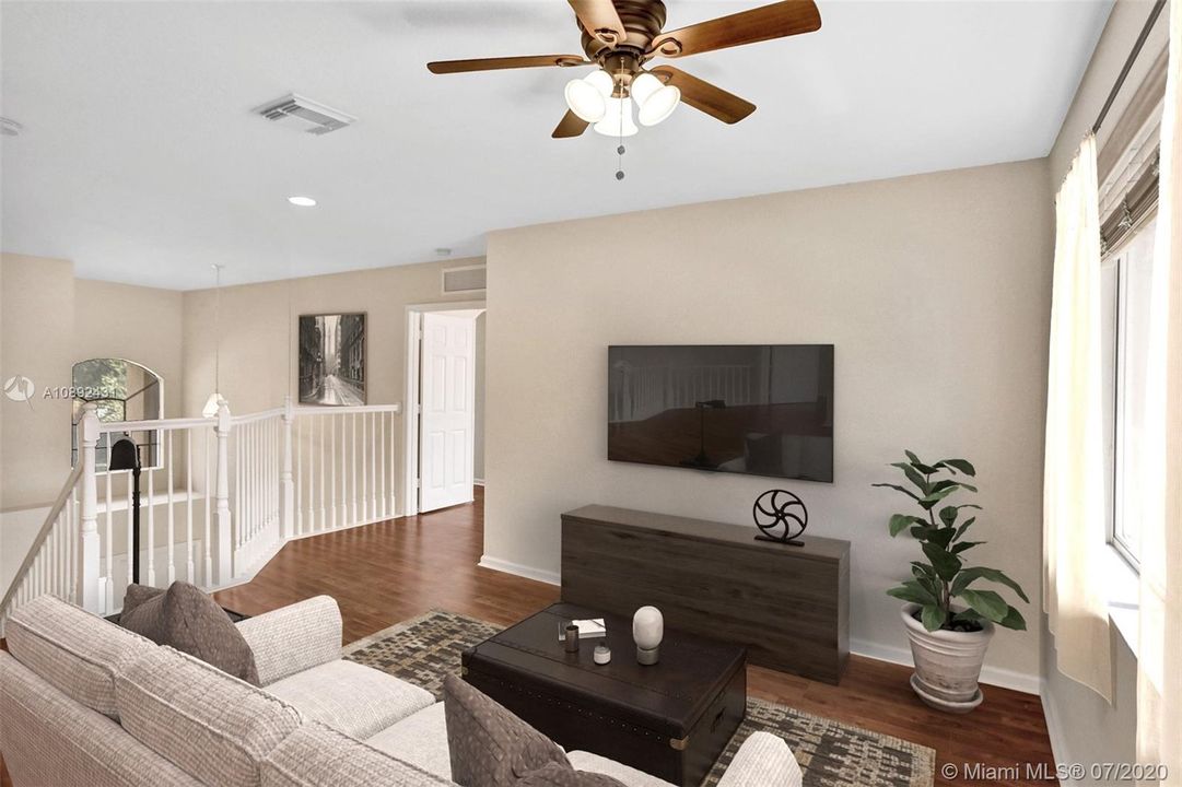 Loft - virtually staged.
