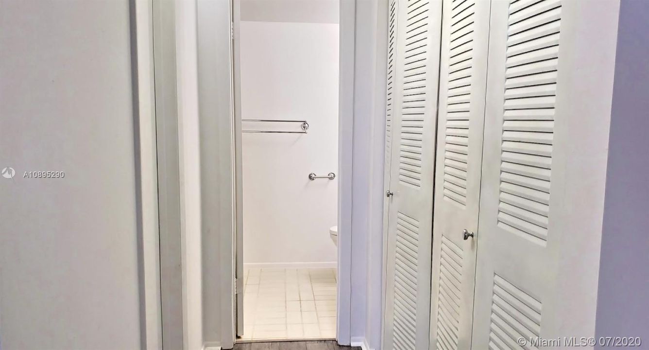 Left - Large walk in closet / Right - Hallway Closet