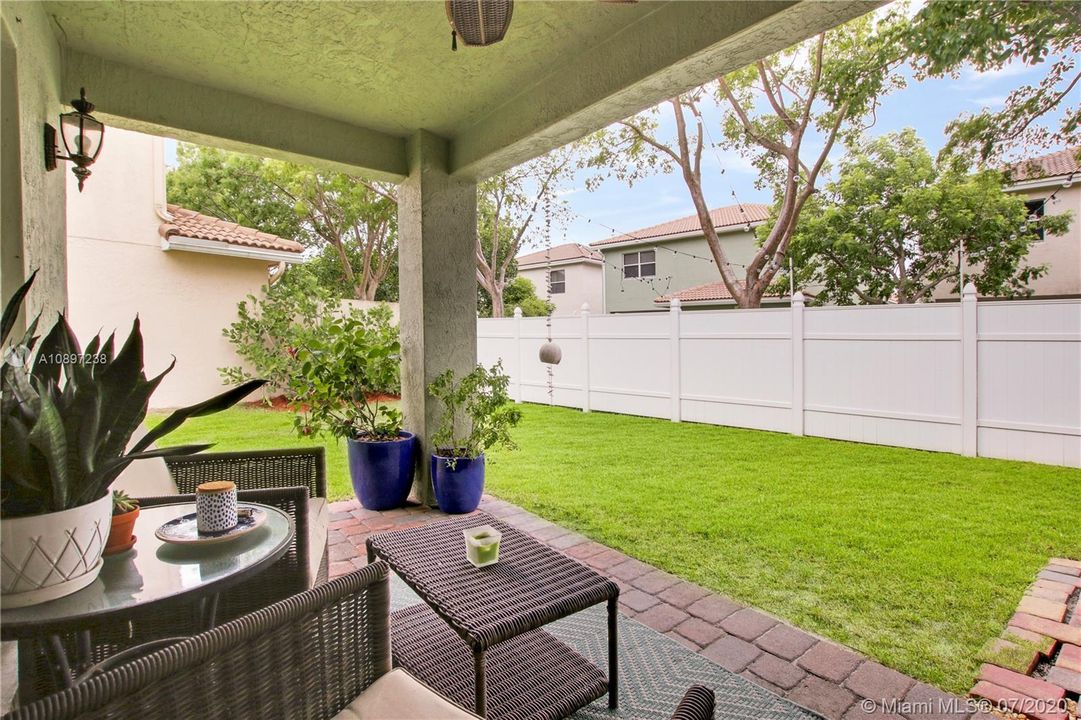 Back Fenced Patio