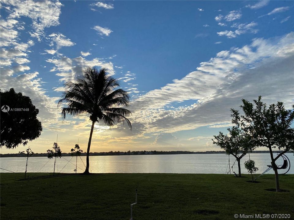 61 Back yard Sunset view