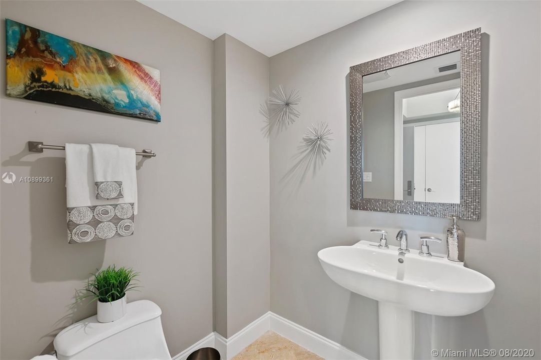 Powder room with private access