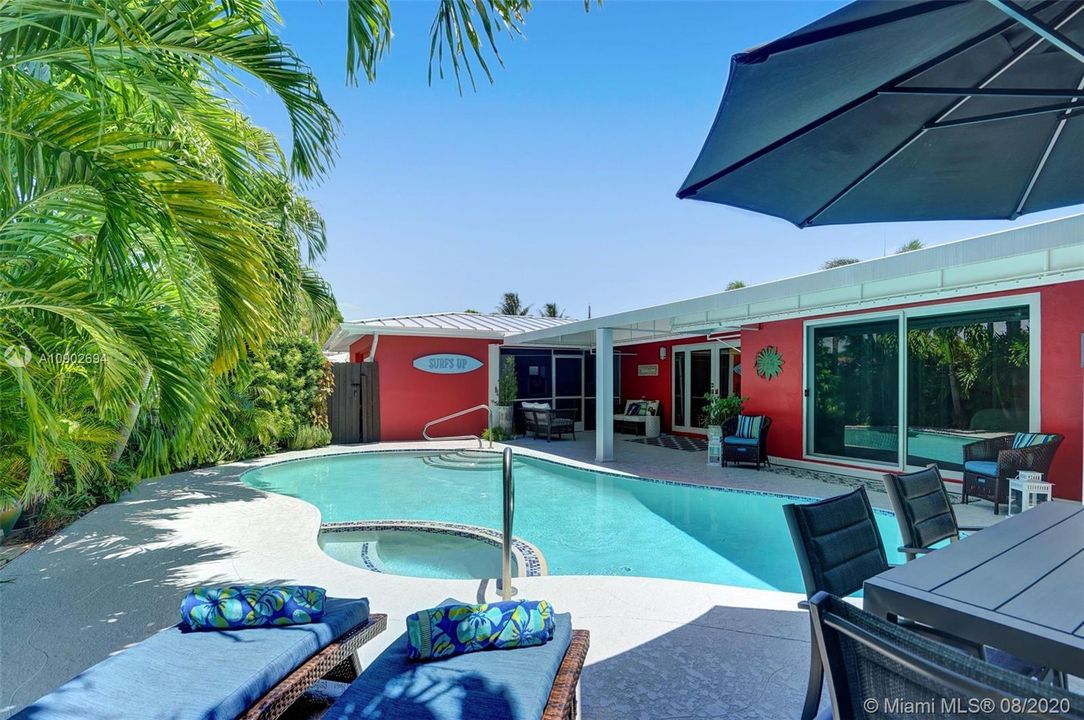 Beautiful heated pool and spa
