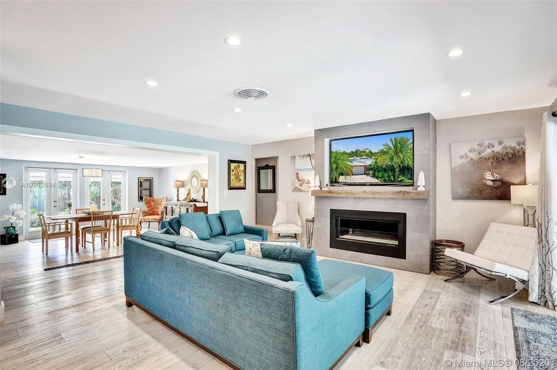 Beautiful gas fireplace