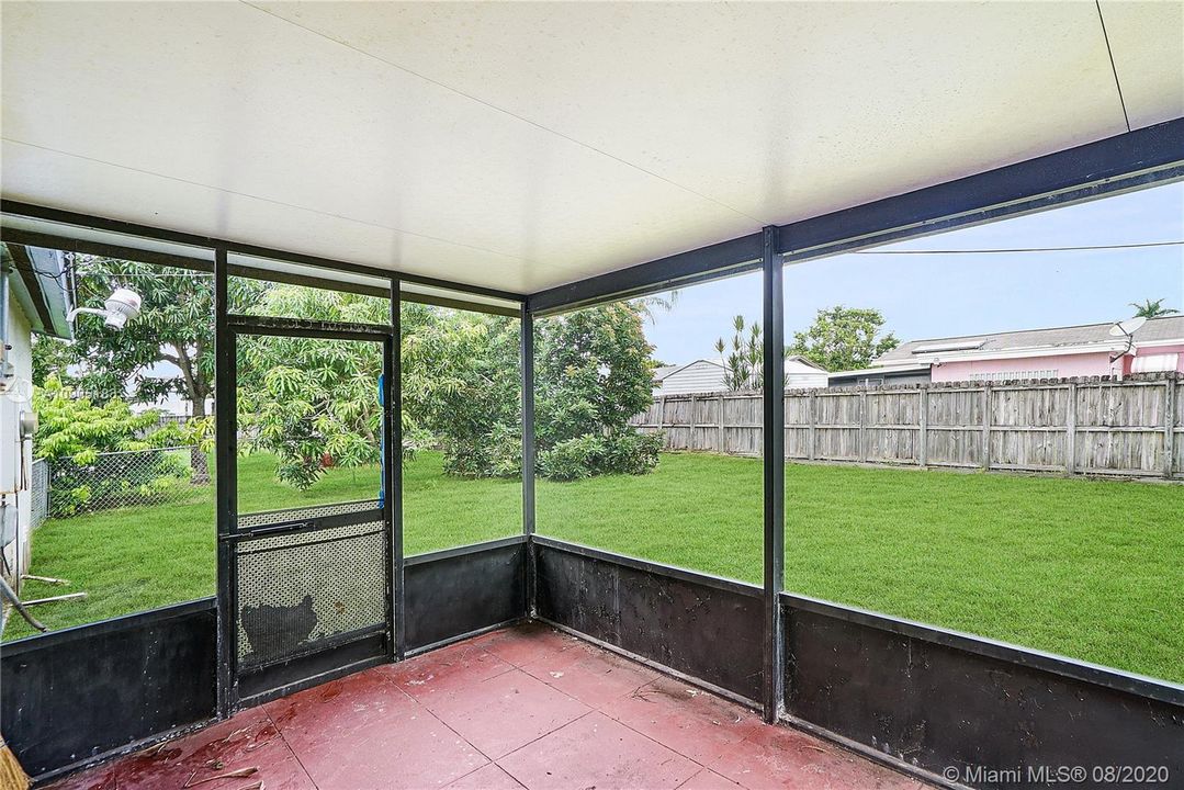 Back patio area