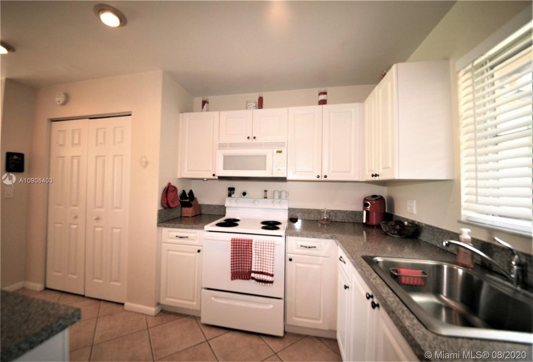 Kitchen with large pantry