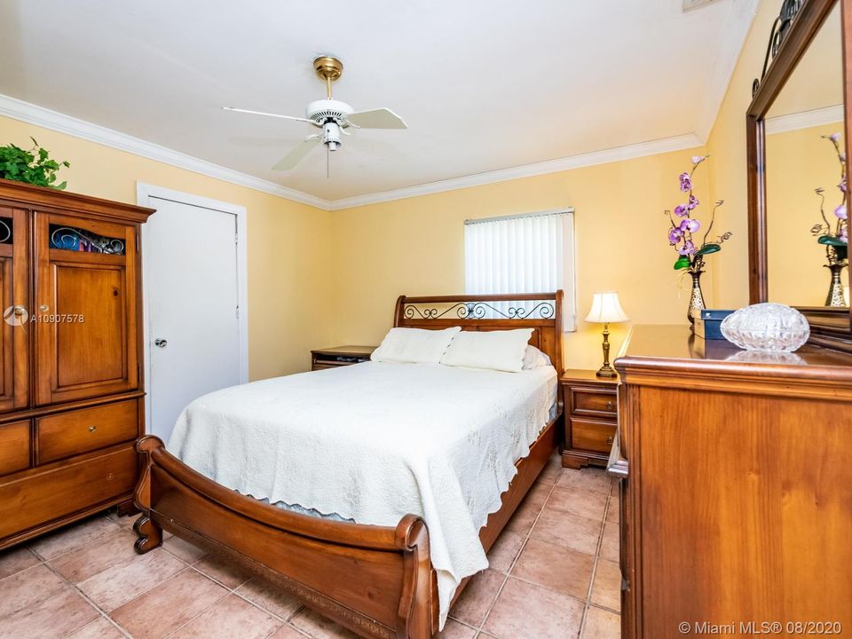 3rd Bedroom, Tiled Floors, & Crown Molding.