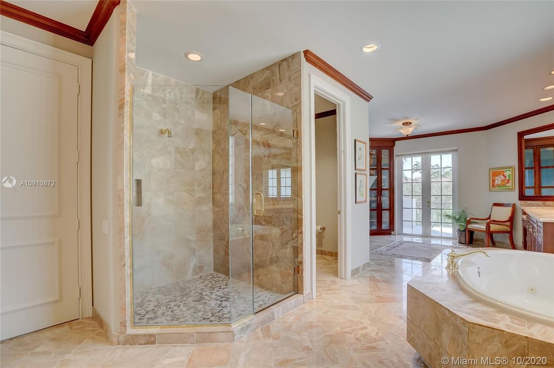 Large shower and private toilet / bidet