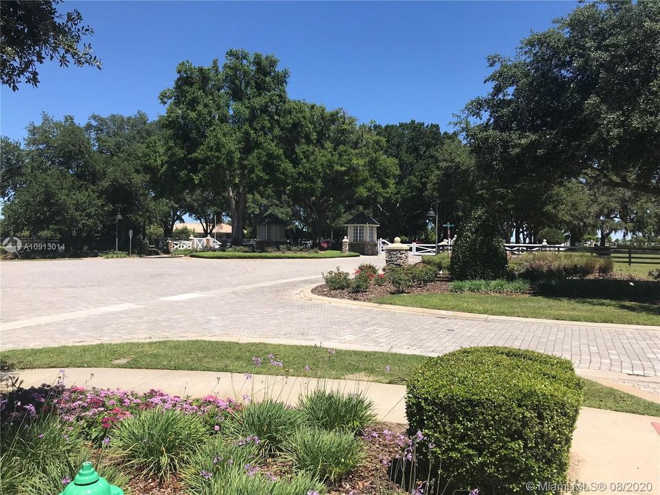 Roundabout close to the lot