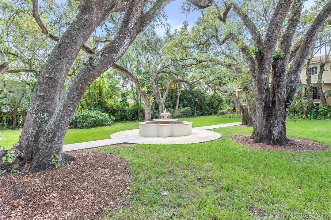 Private park and fountain for Residents