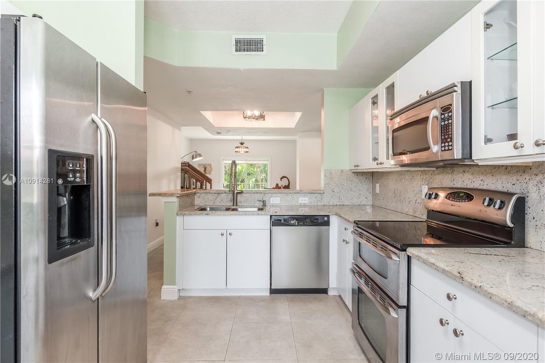 Open Kitchen with Granite countertops