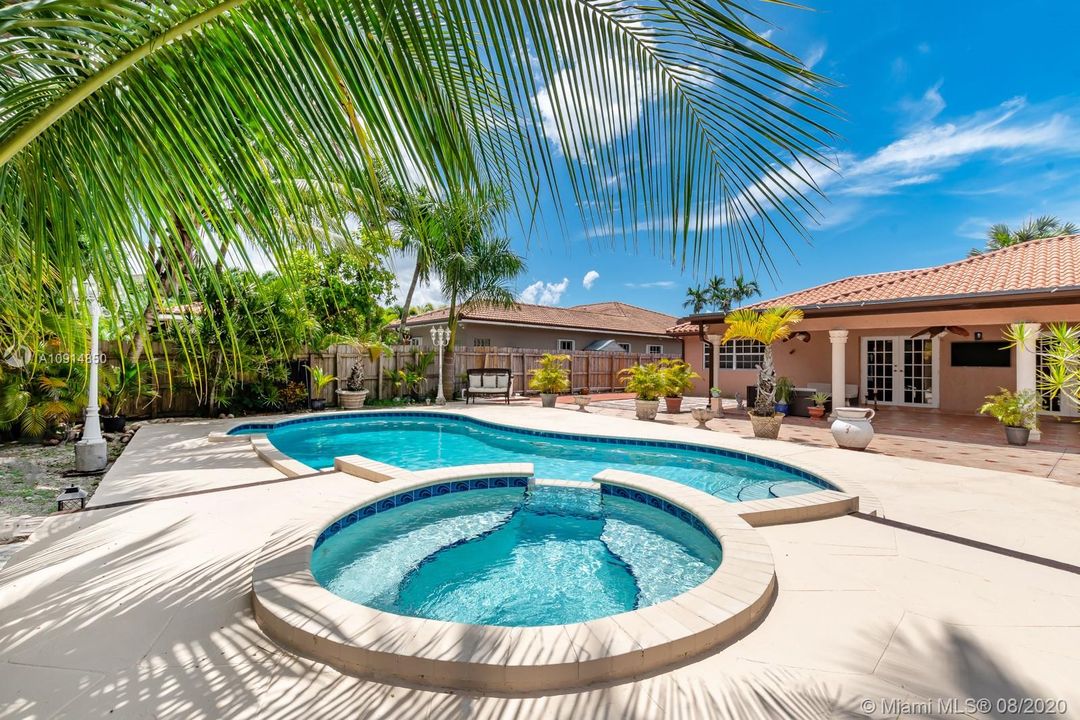 Backyard Pool and Jacuzzi Area