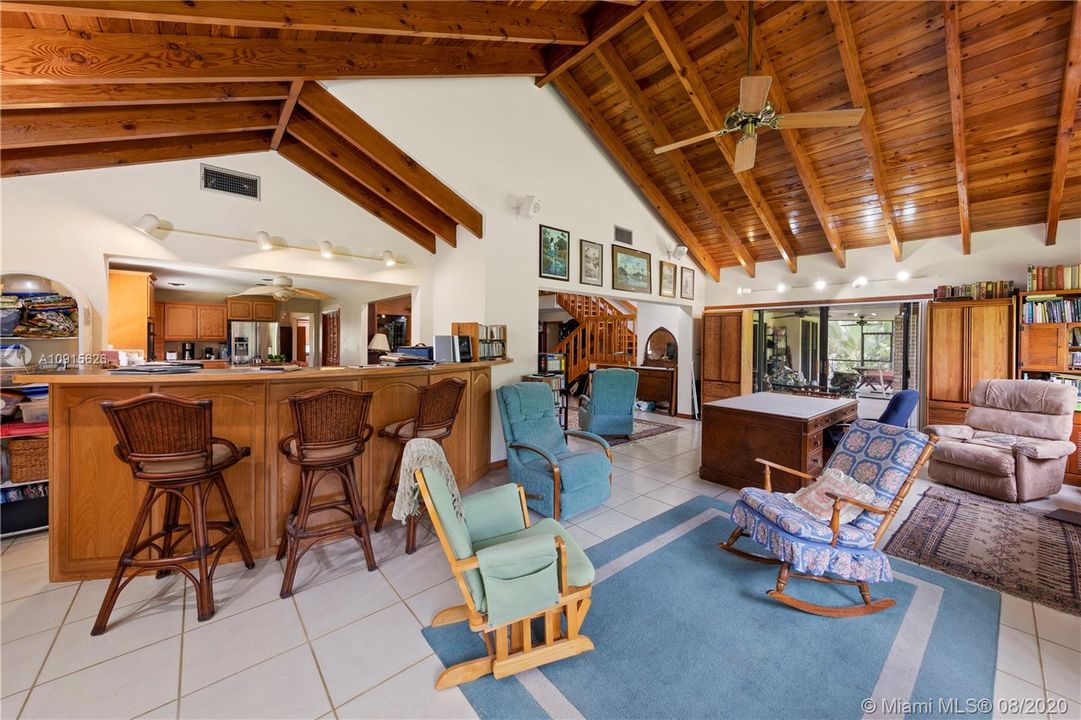 BAR VIEW OVERLOOKING FAMILY ROOM & KITCHEN