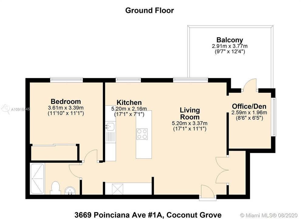 Recently Rented: $1,950 (1 beds, 1 baths, 593 Square Feet)