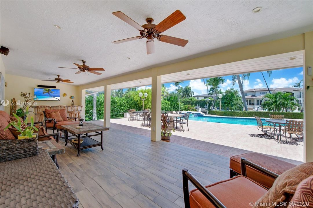 Large Roofed Patio with Eastern Exposure