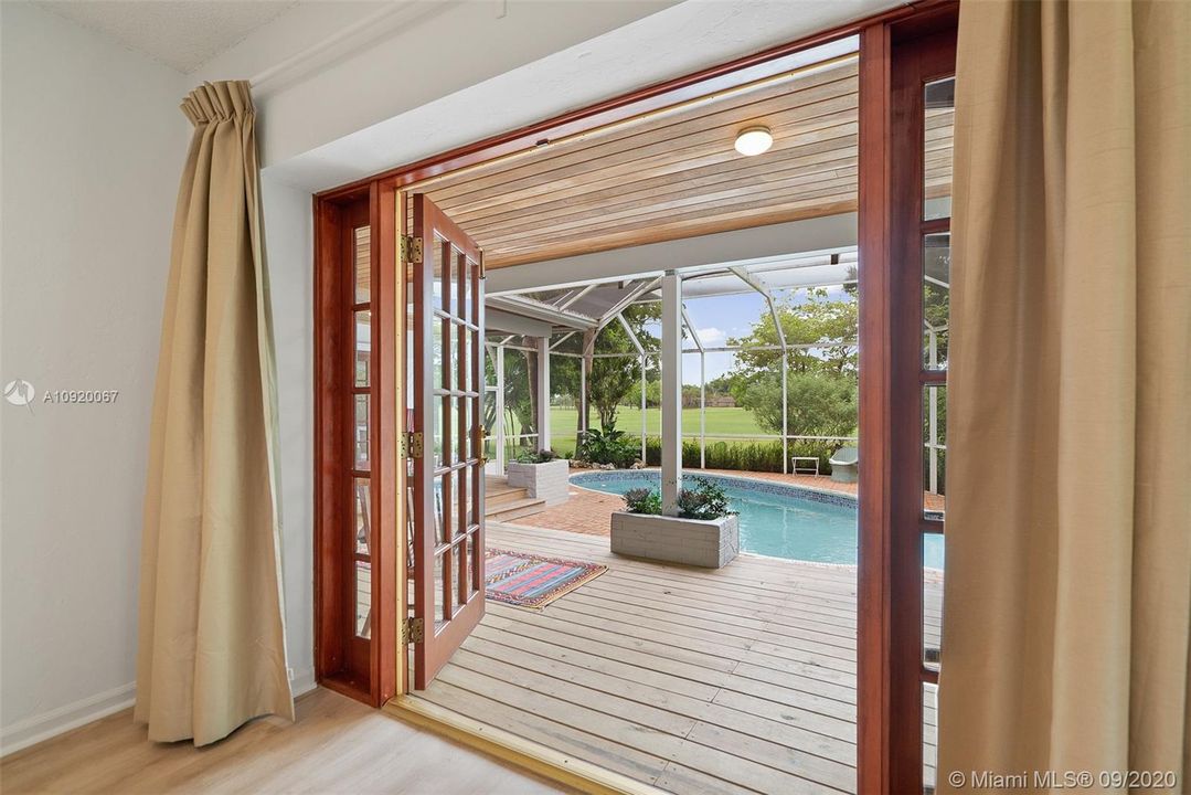 Master Bedroom looking into terrace/Pool/Golf