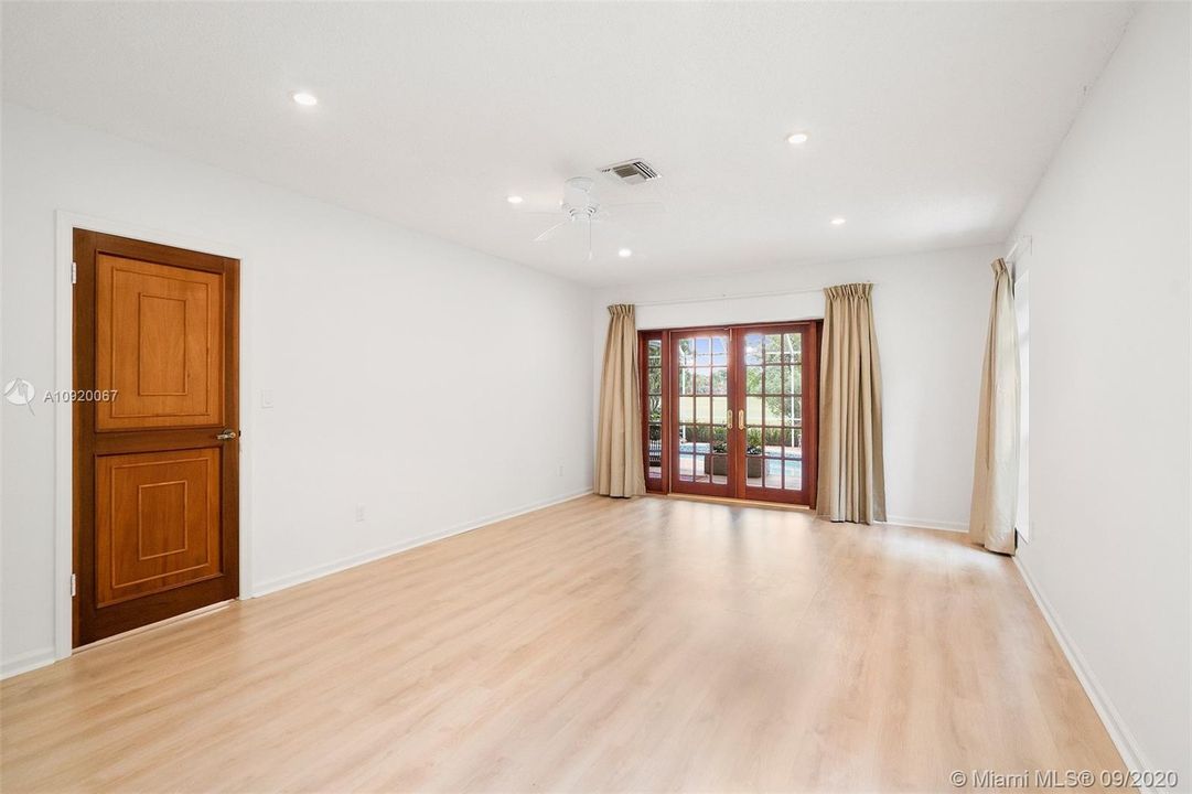 Master Bedroom looking into terrace, pool and golf course